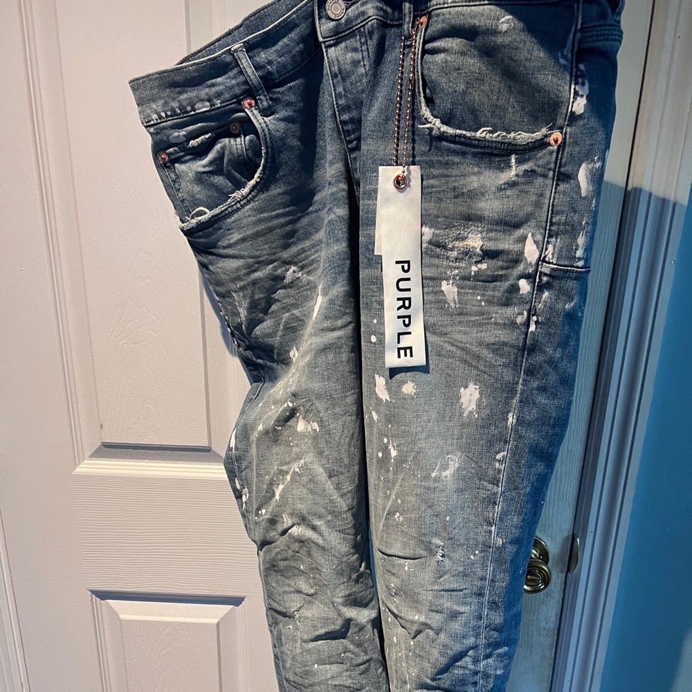 PURPLE BRAND Blue Flare Denim Jeans Size 38